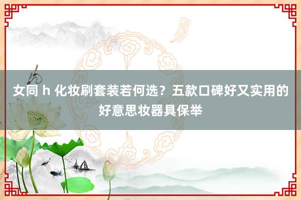 女同 h 化妆刷套装若何选?五款口碑好又实用的好意思妆器具保举