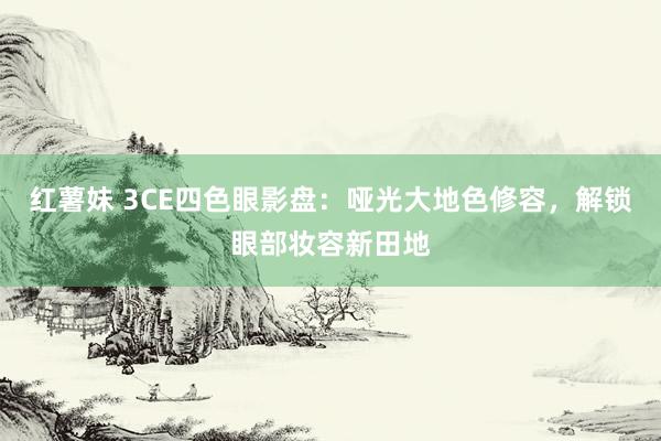 红薯妹 3CE四色眼影盘:哑光大地色修容,解锁眼部妆容新田地